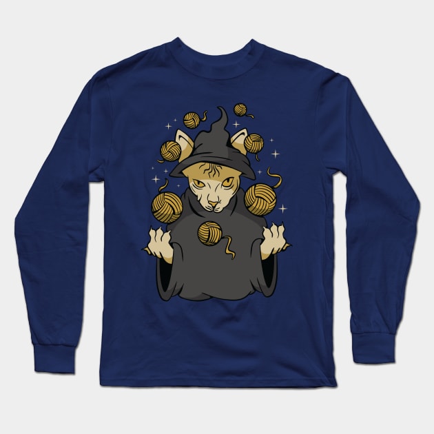 Wizard Cat Long Sleeve T-Shirt by Cosmo Gazoo